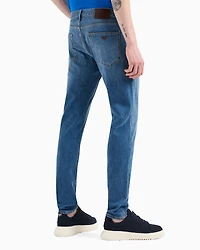 Emporio Armani - J06 Slim-fit, washed, 11.5 oz comfort-denim jeans, Man, Blue, Size: