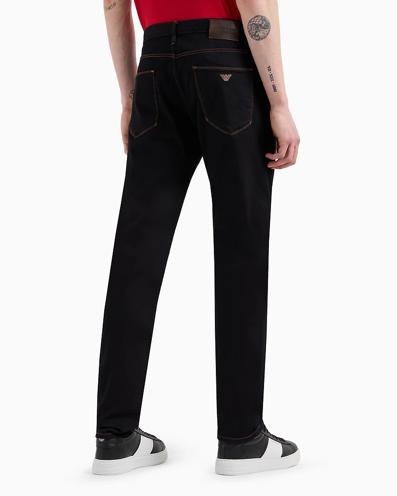 Emporio Armani - J06 Slim-fit, washed, 10.5 oz comfort-denim jeans, Man, Blue, Size: