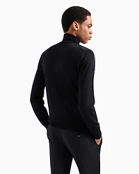 Emporio Armani - Pure virgin-wool rollneck, Man, Black, Size: