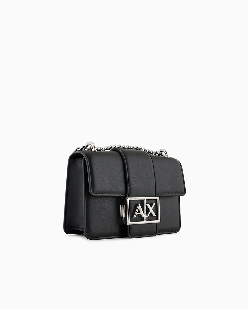 Armani Exchange - Shoulder bag with metal logo, Woman, Black, Size: TU