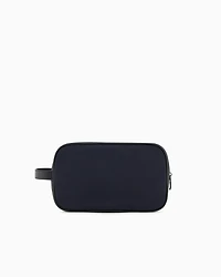 Emporio Armani - Travel Essentials nylon washbag, Man, Navy Blue, Size: TU