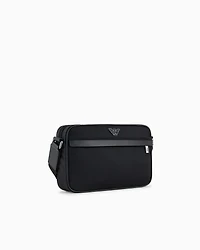 Emporio Armani - ASV recycled nylon shoulder bag, Man, Black, Size: TU