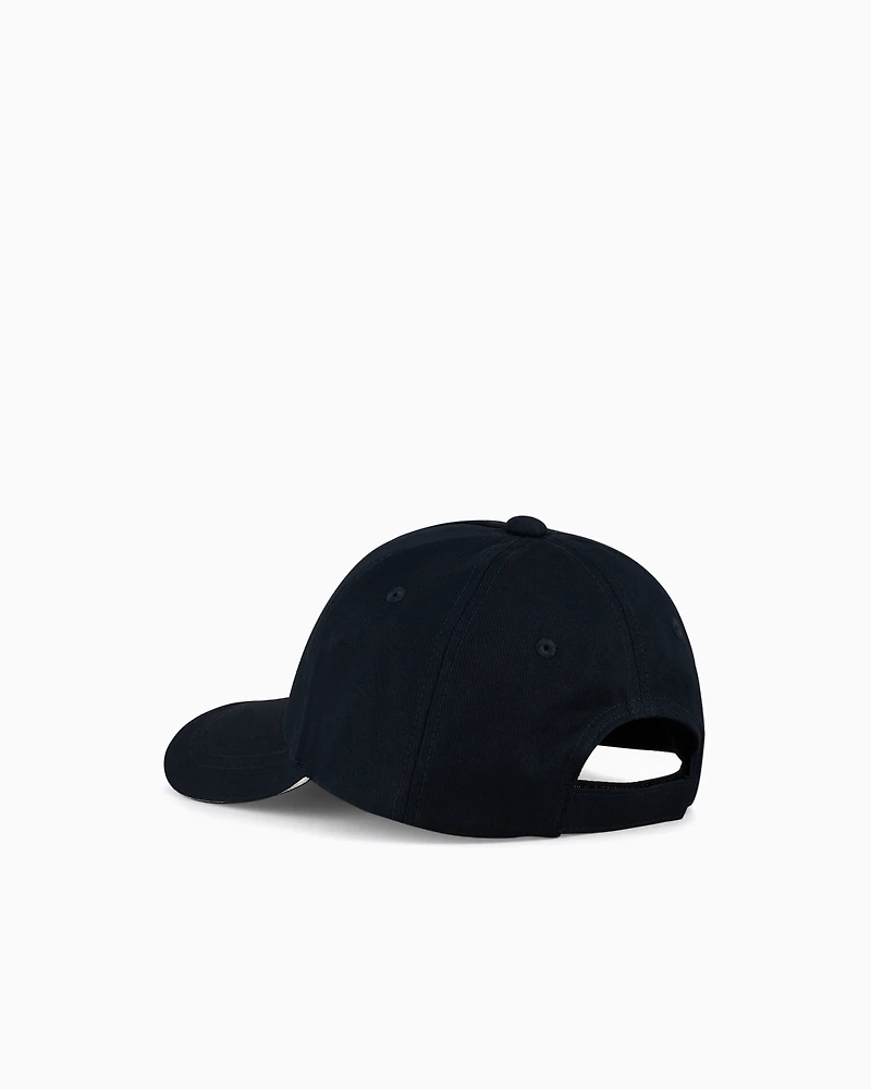 Emporio Armani - Eagle-print baseball cap, Man, Navy Blue, Size: TU