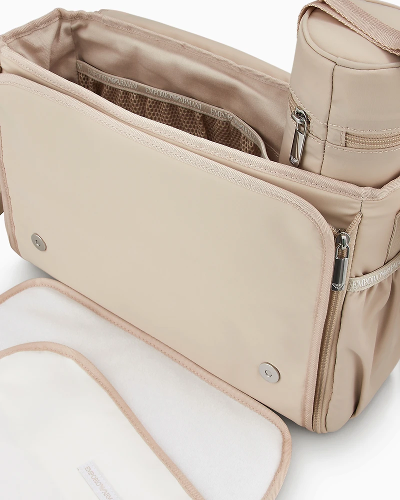Emporio Armani - Mummy bag set with eagle plate, Boy, Beige, Size: TU