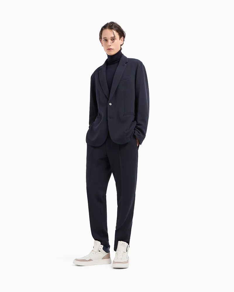 Armani Exchange - Virgin wool turtleneck sweater, Man, Navy Blue, Size:
