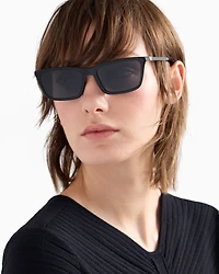 Emporio Armani - Women’s rectangular sunglasses, Woman, Black, Size: 55L