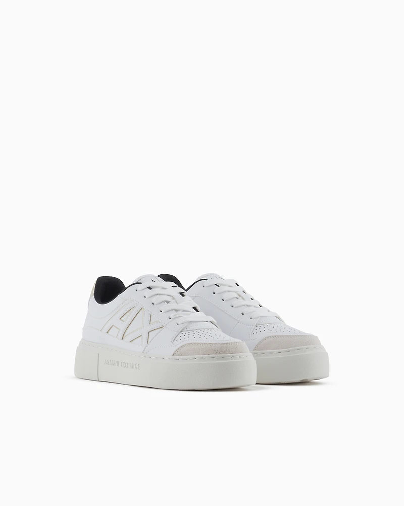 Armani Exchange - Sneakers with logo, Woman, White, Size: