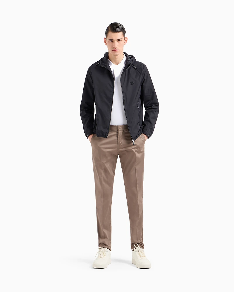 Emporio Armani - Stretch-cotton chinos, Man, Beige, Size: