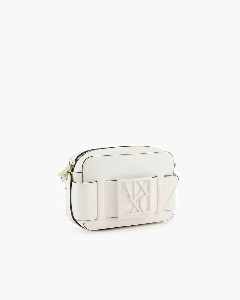 Armani Exchange - Crossbody bag with logo, Woman, White, Size: TU