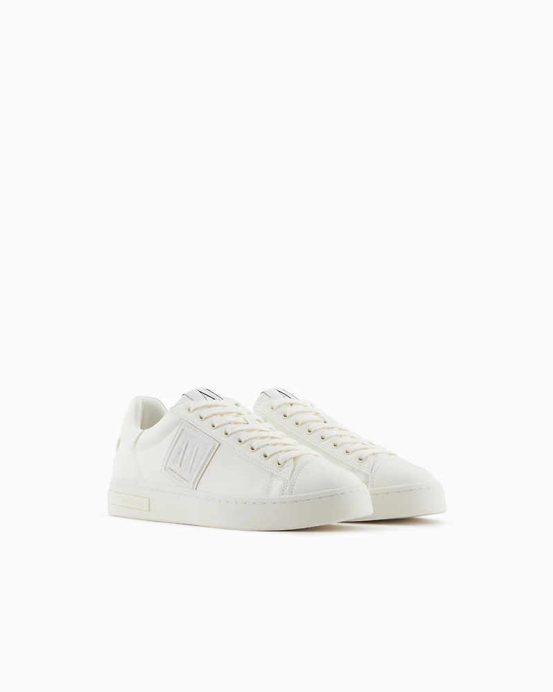 Armani Exchange - Sneakers with logo patch, Man, White, Size: