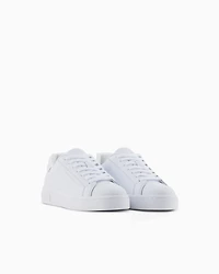Armani Exchange - Sneakers with laces and logo, Woman, White, Size: