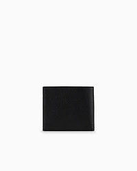 Emporio Armani - Tumbled leather wallet, Man, Black, Size: TU