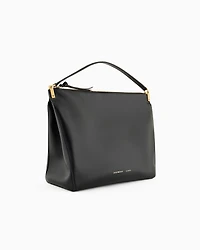 Emporio Armani - Large handbag in smooth leather, Woman, Black, Size: TU