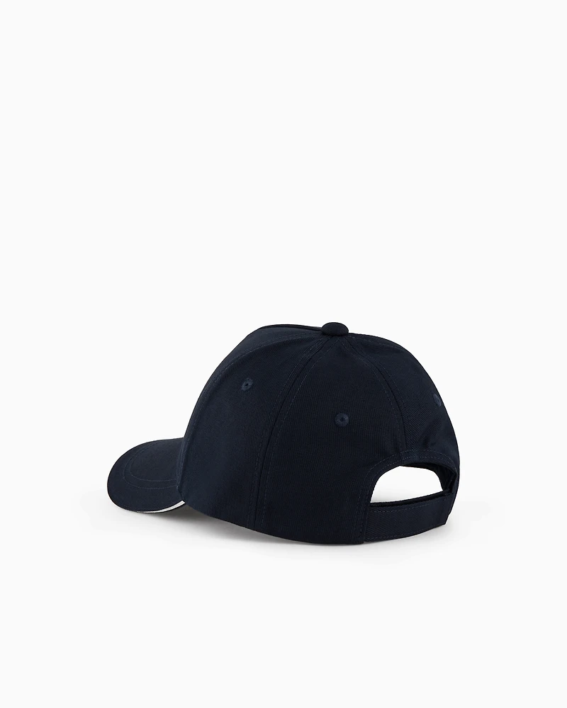 Emporio Armani - Canvas baseball cap with Emporio Armani patch, Man, Navy Blue, Size: TU