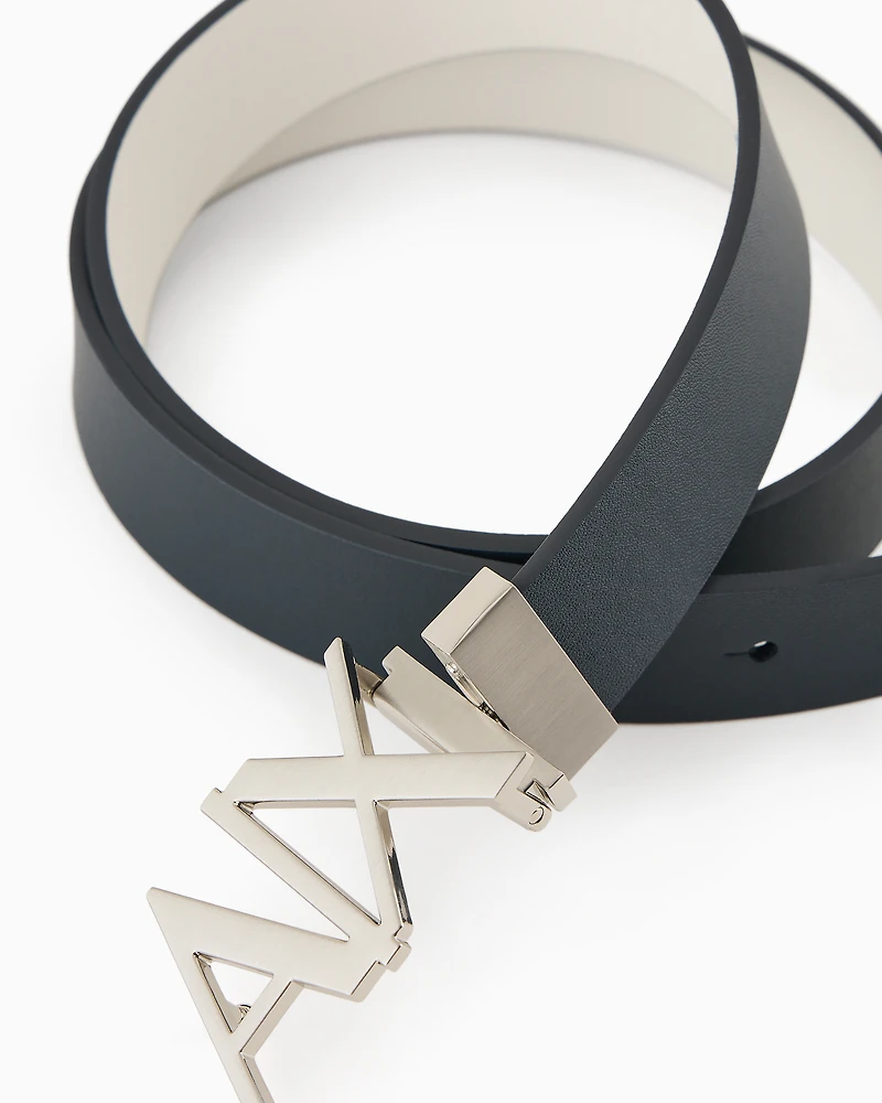 Double-sided leather belt