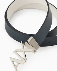 Double-sided leather belt
