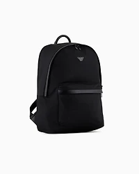 Emporio Armani - ASV recycled nylon backpack, Man, Black, Size: TU