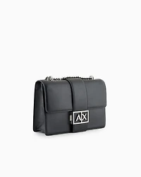 Armani Exchange - Shoulder bag with metal logo, Woman, Black, Size: TU