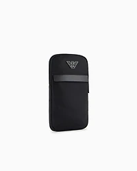 Emporio Armani - ASV recycled nylon tech case, Man, Black, Size: TU