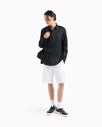 Armani Exchange - Regular fit cotton shirt, Man, Black, Size: