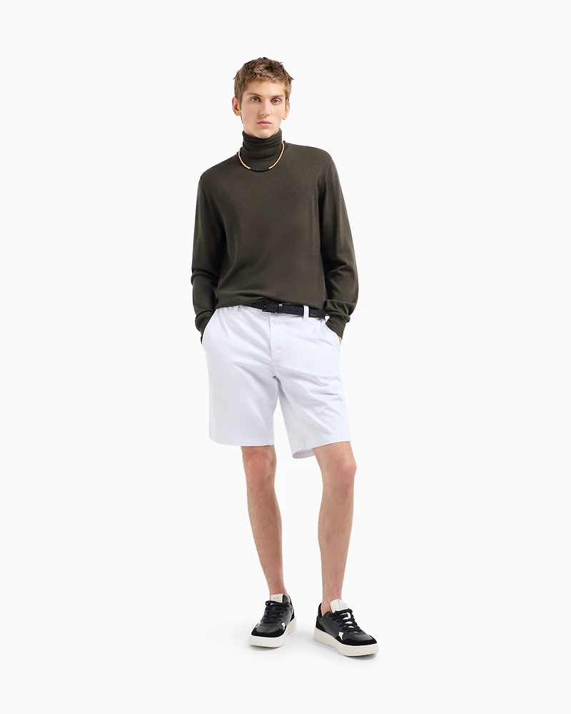 Bermuda shorts satin stretch fabric
