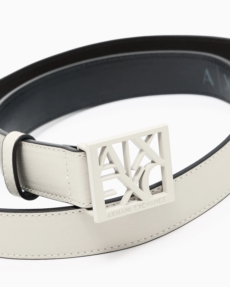 Belt with square logo