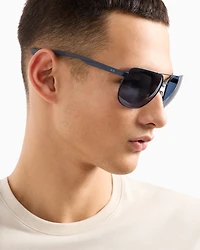 Armani Exchange - Sunglasses, Man, Blue, Size: 63L