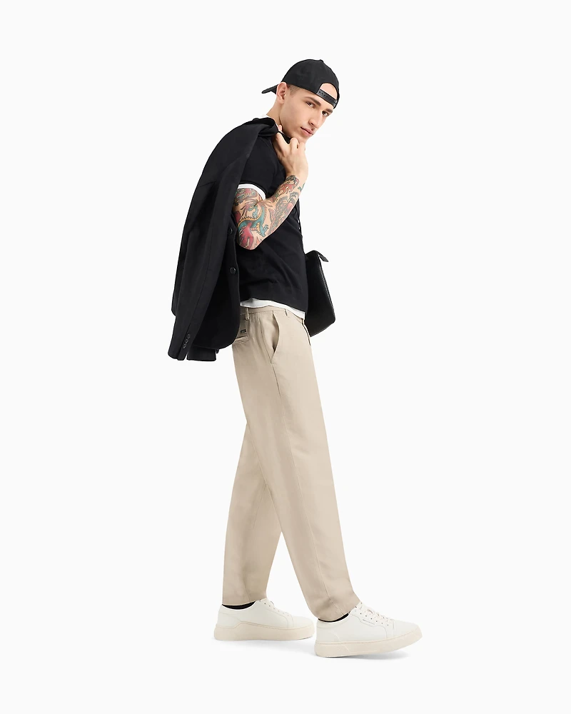 Poplin chino trousers