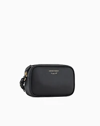Emporio Armani - Deer-print camera case with shoulder strap, Woman, Black, Size: TU