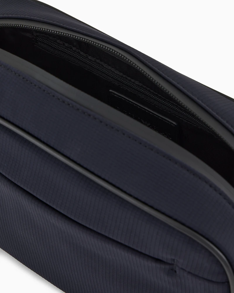 Emporio Armani - Travel Essentials nylon washbag, Man, Navy Blue, Size: TU