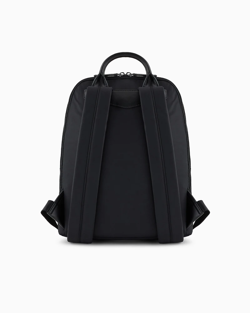 Emporio Armani - ASV recycled nylon backpack, Man, Black, Size: TU