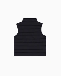 Emporio Armani - ASV recycled down sleeveless puffer jacket quilted nylon, Boy, Navy Blue, Size: