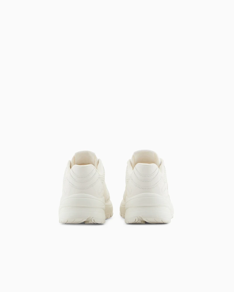 Armani Exchange - Chunky sneakers with contrasting inserts, Woman, White, Size: