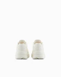 Armani Exchange - Chunky sneakers with contrasting inserts, Woman, White, Size: