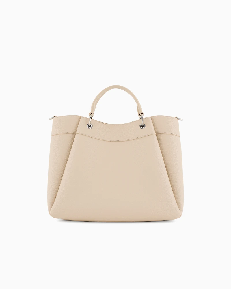 Armani Exchange - Large handbag with degradè shoulder strap, Woman, Beige, Size: TU