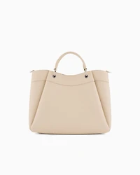 Armani Exchange - Large handbag with degradè shoulder strap, Woman, Beige, Size: TU