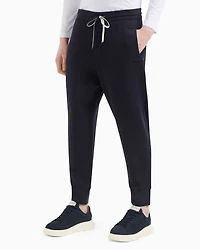 Emporio Armani - Double-jersey joggers, Man, Navy Blue, Size: