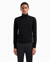 Emporio Armani - Pure cashmere rollneck, Man, Black, Size: