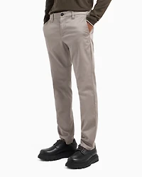 Armani Exchange - Cotton poplin chino trousers, Man, Beige, Size: