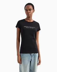 Slim fit T-shirt with Milan New York print