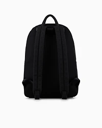 Emporio Armani - Nylon backpack with all-over jacquard eagle, Man, Black, Size: TU