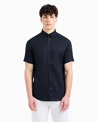 Armani Exchange - Casual Shirts, Man, Navy Blue, Size:
