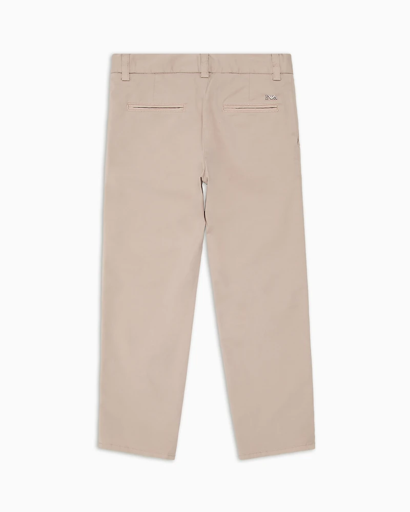 Emporio Armani - Cotton chinos, Boy, Beige, Size: