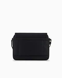 Emporio Armani - ASV recycled nylon messenger bag, Man, Black, Size: TU