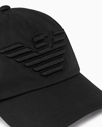 Emporio Armani - Baseball cap with embroidered oversized eagle, Man, Black, Size: TU