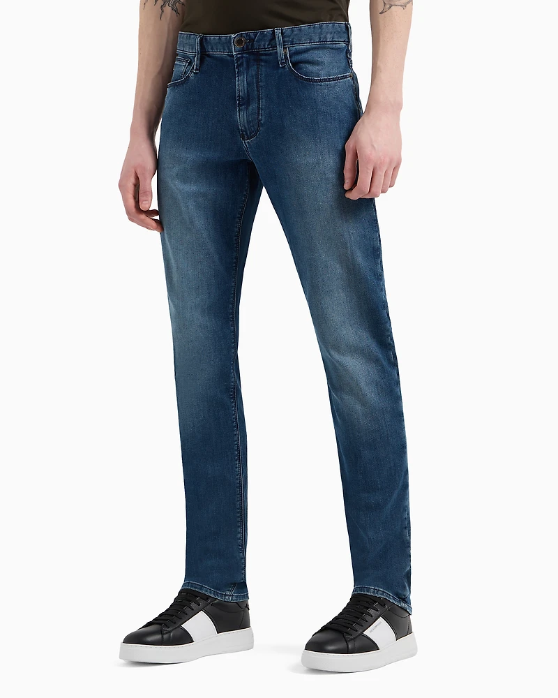 Emporio Armani - J06 Slim-fit jeans comfort twill 9.5 oz denim, Man, Blue, Size: