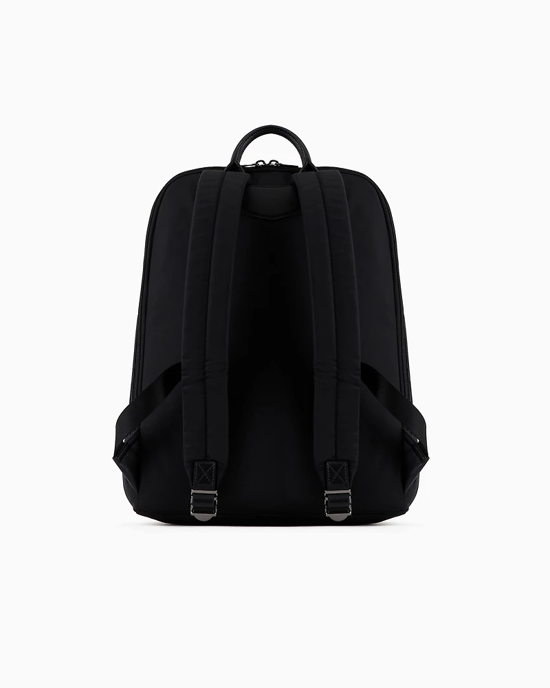 Emporio Armani - ASV recycled nylon backpack, Man, Black, Size: TU