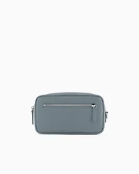 Emporio Armani - ASV regenerated Saffiano washbag, Man, Grey, Size: TU