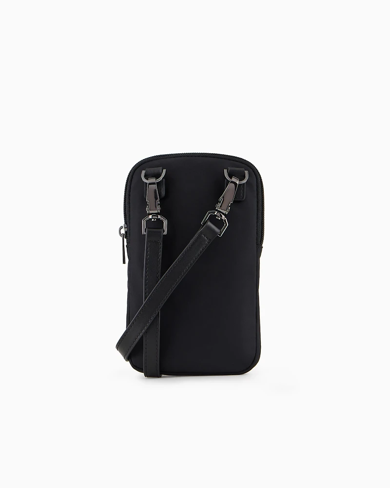 Emporio Armani - ASV recycled nylon tech case, Man, Black, Size: TU