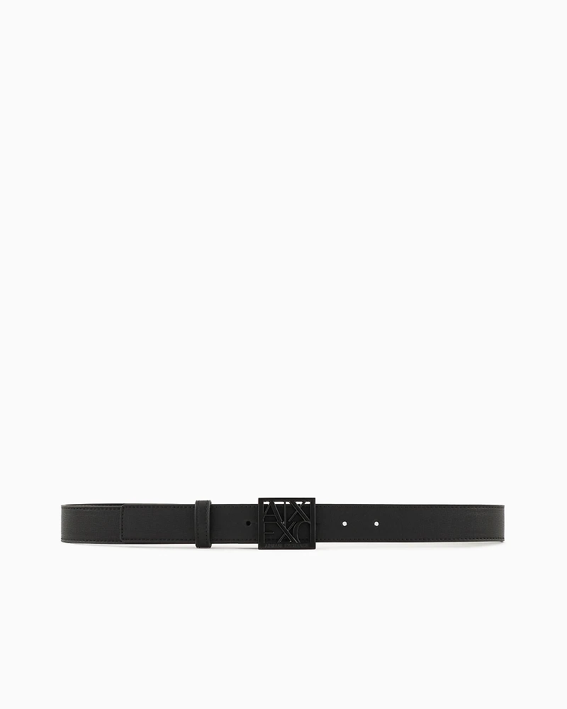 Armani Exchange - Belt with square logo, Woman, Black, Size: